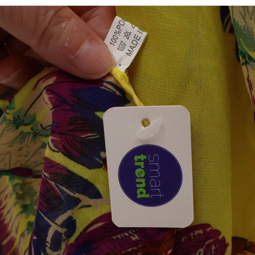 NWT Yellow Purple Dream‎ Catcher Scarf Wrap Shawl Lightweight Boho Colorful